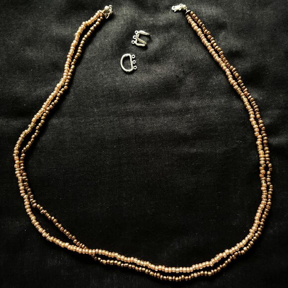 Copper Gold Silver Bronze Necklace, 6-Strands, Interchangeable NWT - Picture 4 of 7